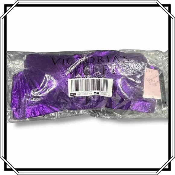 VICTORIA'S SECRET Maximum Support Metallic Purple Sports Bra - 36B / NWT